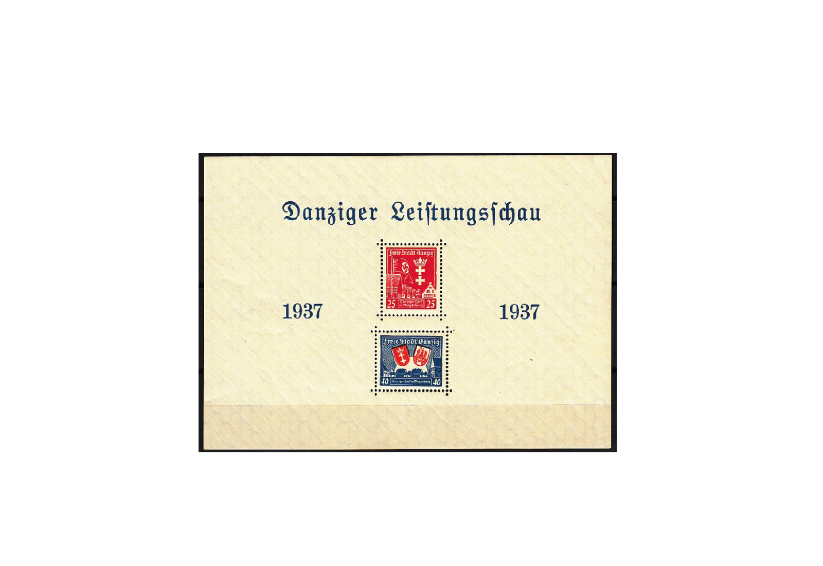 Briefmarken Danzig Zeitungsschau 1937 Block 3 gestempelt