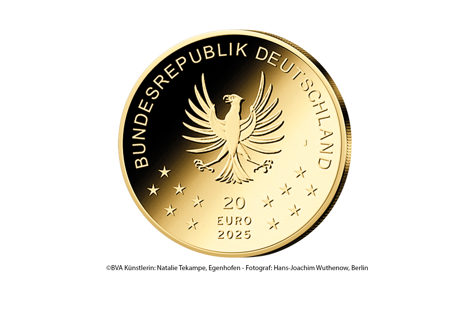 20 Euro 2025 Goldmünze Deutschland Luchs Prägestätte J (Hamburg)