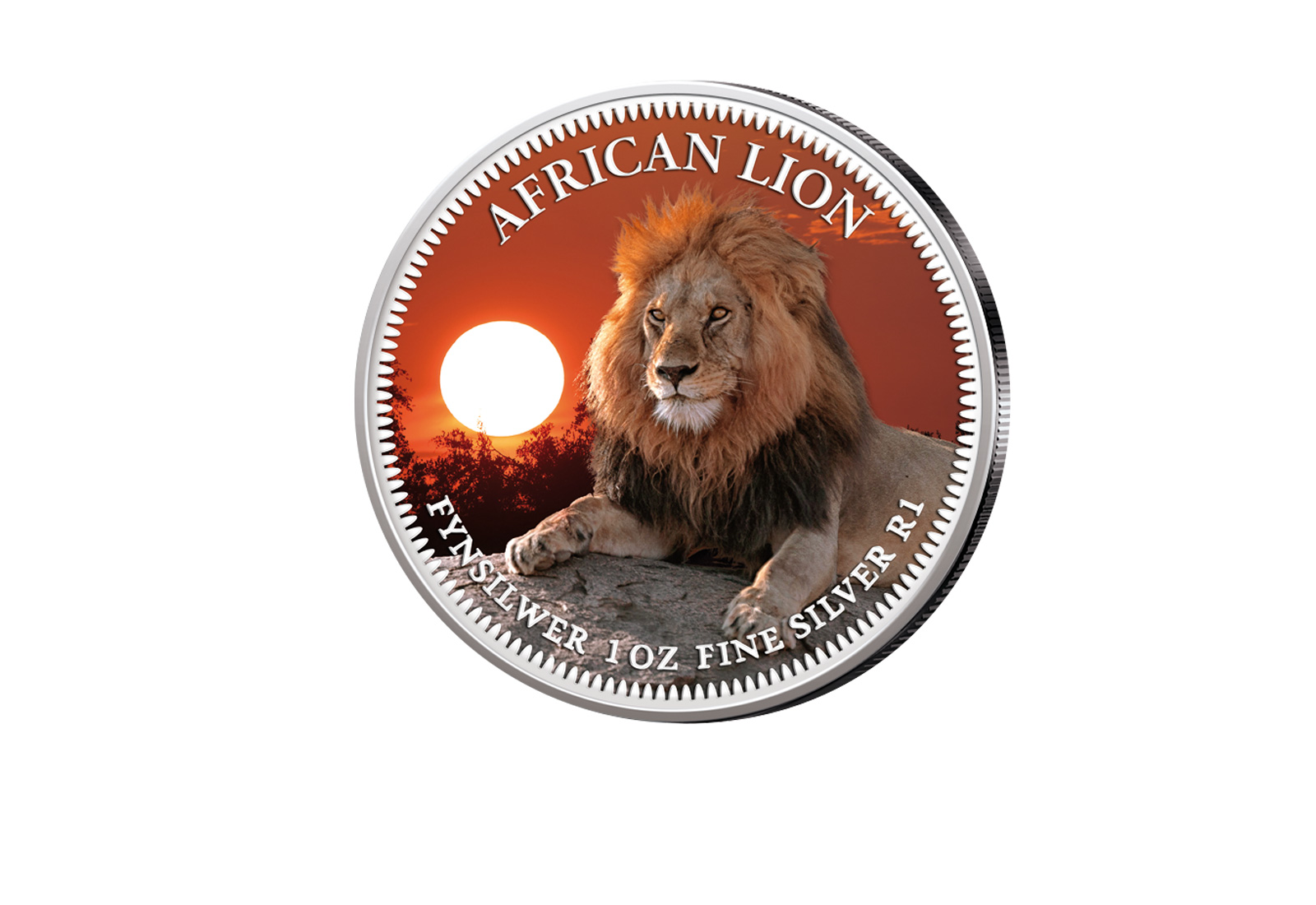 American Eagle 1 oz Silber USA mit Farbmotiv Big Five Löwe