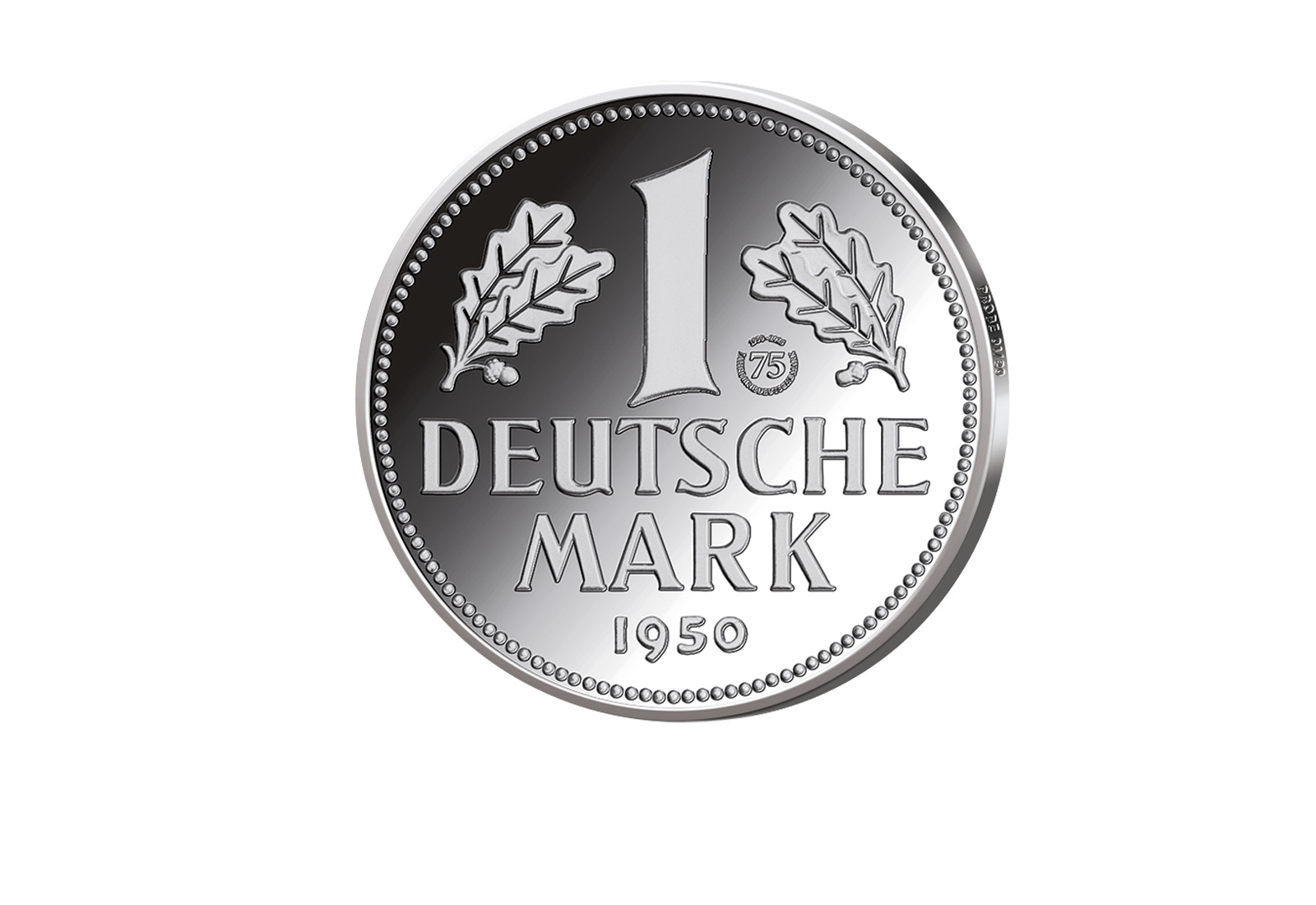 Probeprägung "1 D-Mark 1950" aus 1 oz 999/1000 Silber der Premium-Neuprägung