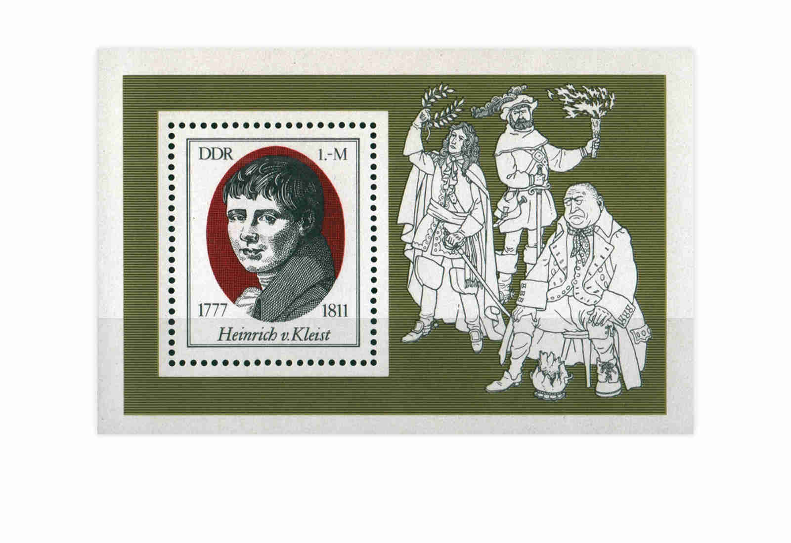 DDR Block 51 200. Geburtstag Heinrich Kleist postfrisch
