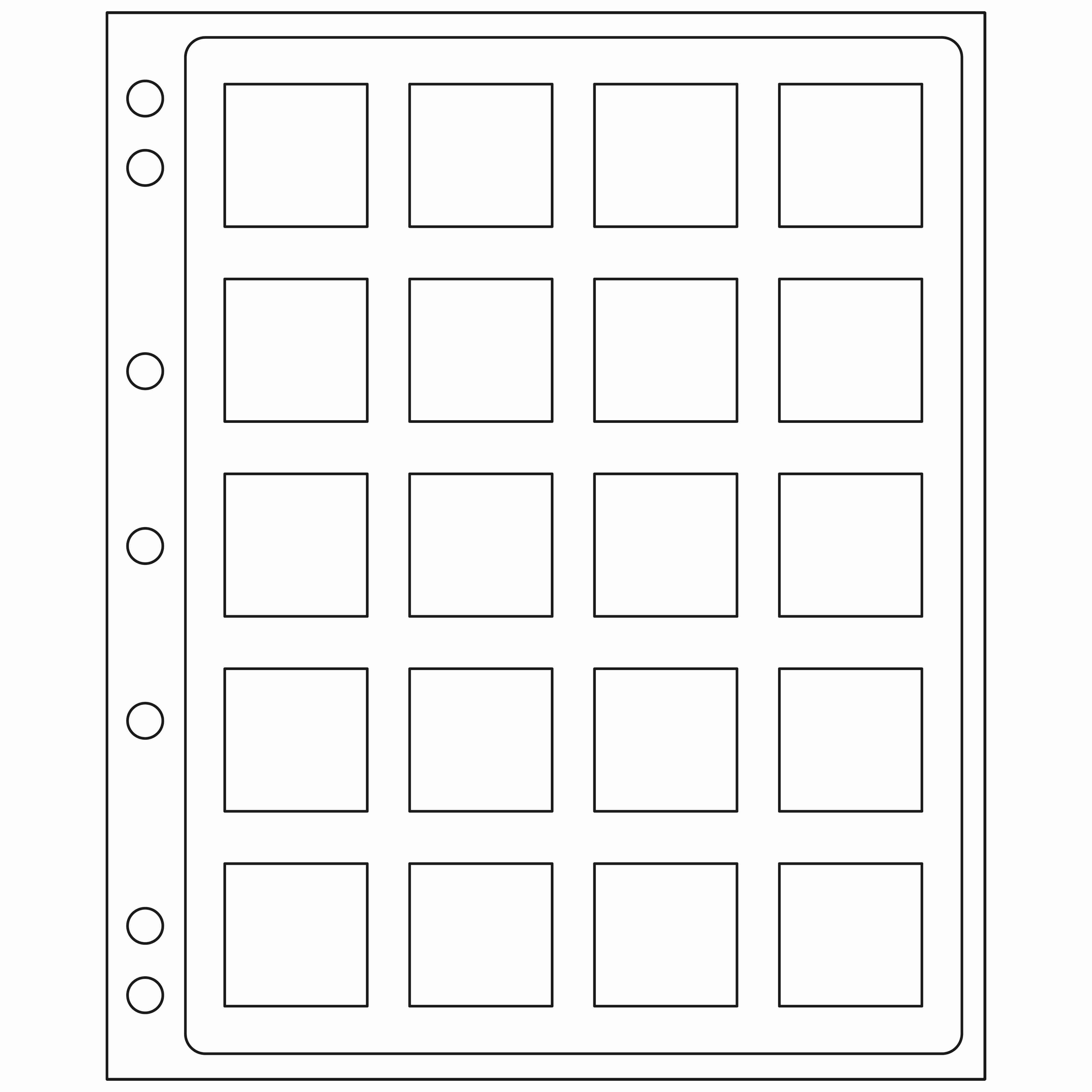 Münzhüllen ENCAP für 20 Quadrum-Kapseln (je 50 x 50 mm)