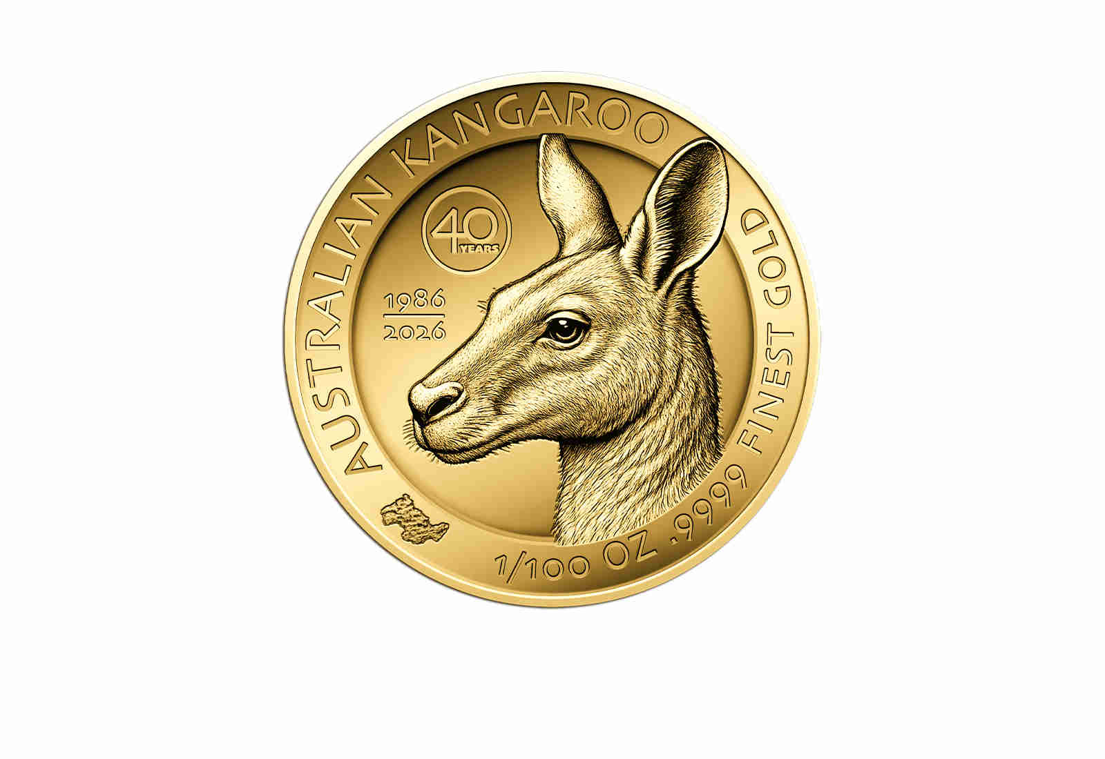 Goldmünze 40 Jahre Australien Känguru / Nugget