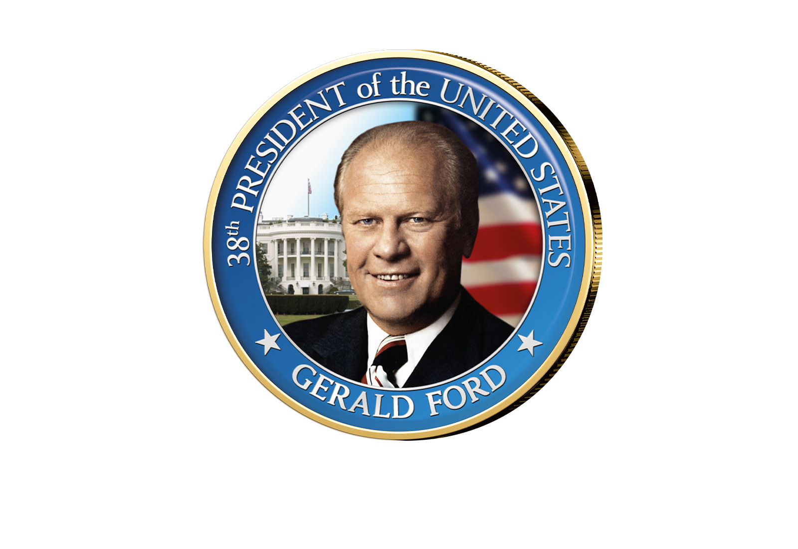 ½ Kennedy-Dollar USA mit Farbapplikation Gerald R. Ford