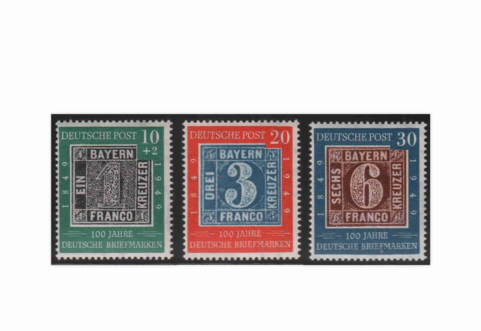 Briefmarken BRD Frühausgaben 1949 Michel-Nr. 113-115 postfrisch