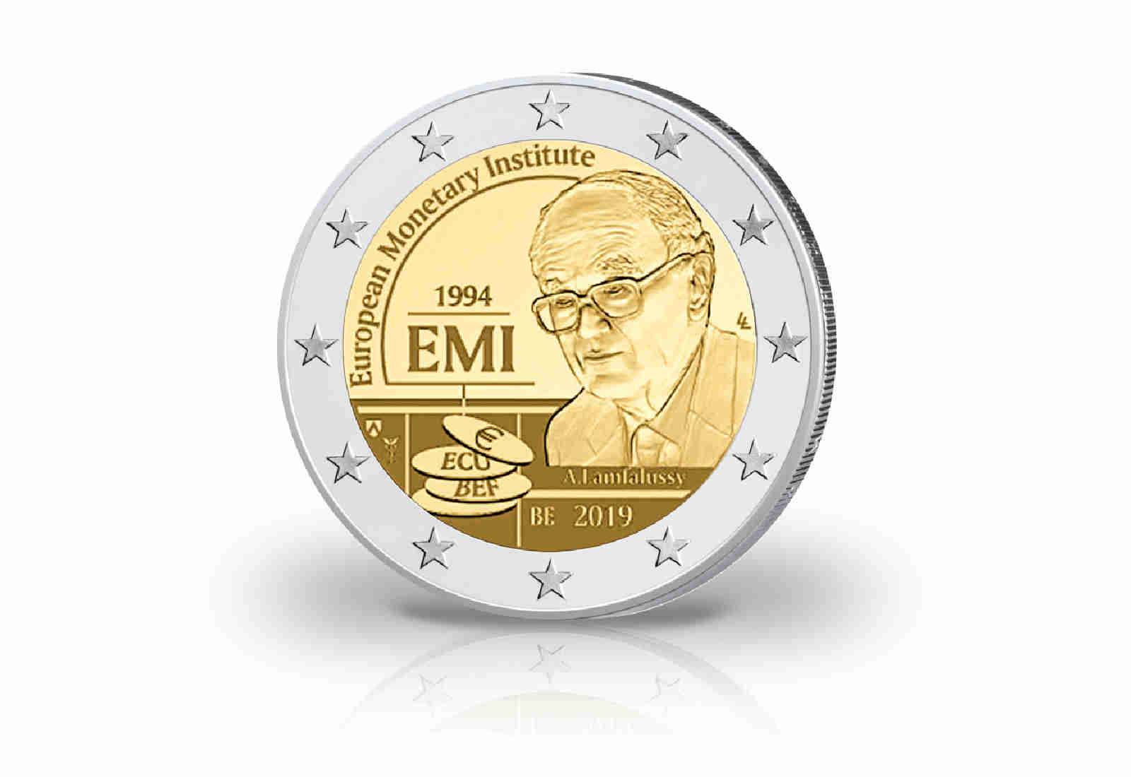 2 Euro 2019 Belgien 25 Jahre Europäisches Währungsinstitut st in Coincard