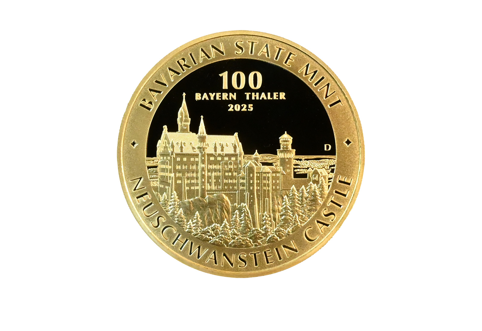 100 Bayern-Thaler 2025 Goldmünze Neuschwanstein st