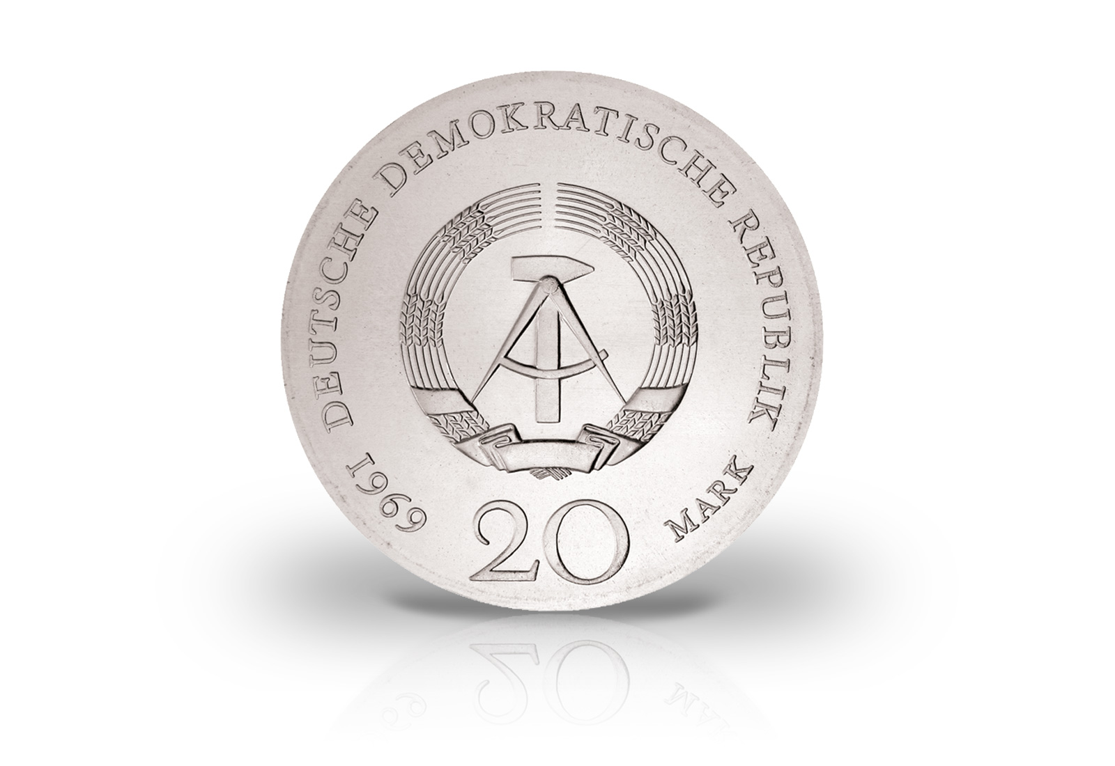 20 Mark Gedenkmünze 1969 DDR Johann Wolfgang Goethe Jaeger-Nr. 1525