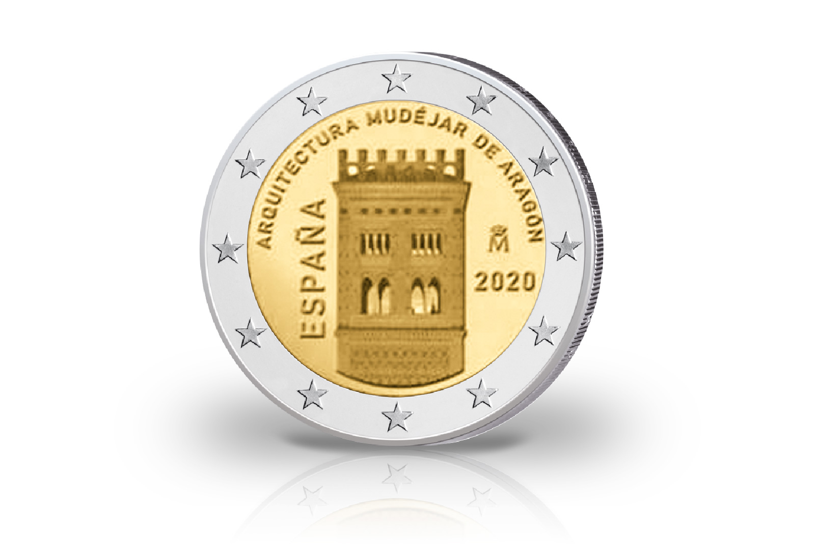 2 Euro 2020 Spanien Mudéjar Architektur in Aragón