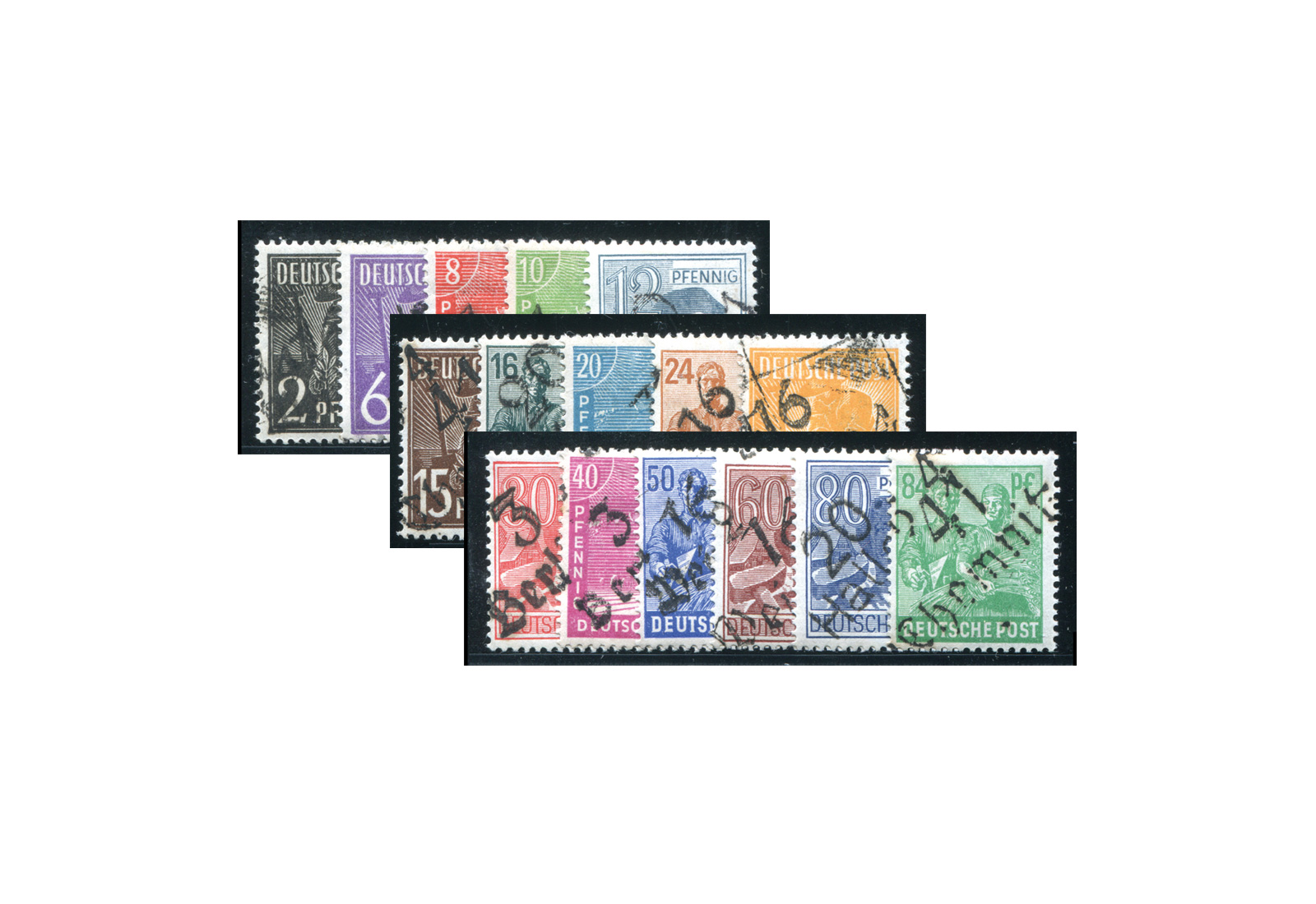 SBZ Bezirkshandstempel 1948 Bezirk 38 Greifswald Mi.Nr. 166/181 (ohne 179) postfrisch geprüft