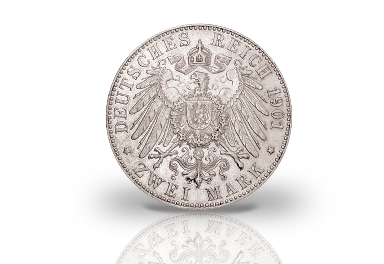 2 Mark 1901 Deutsches Kaiserreich Sachsen-Meiningen Herzog Georg II. Jaeger-Nr. 149