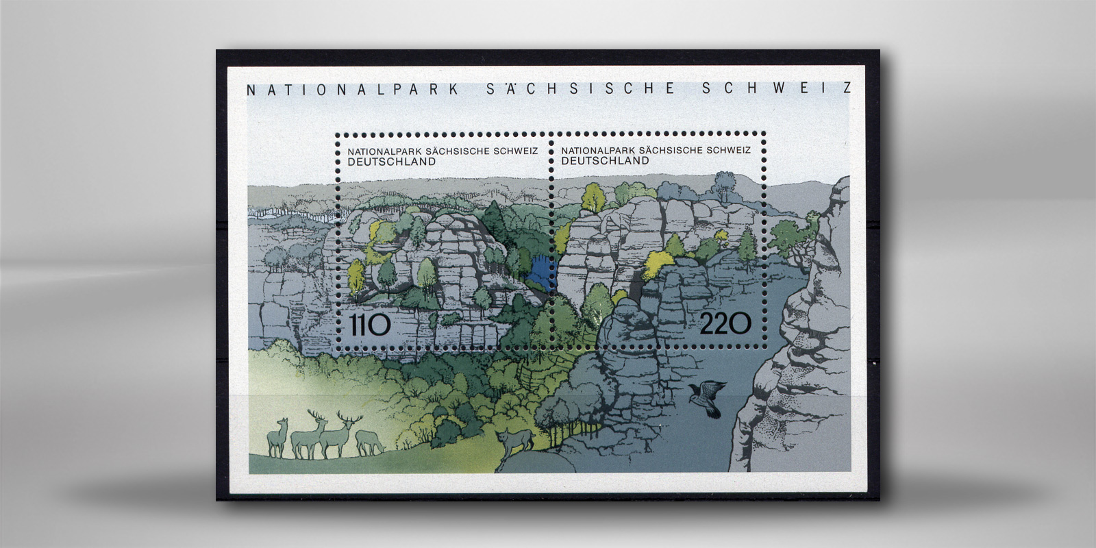 Briefmarken BRD Sächsische Schweiz 1998 Block 44 postfrisch