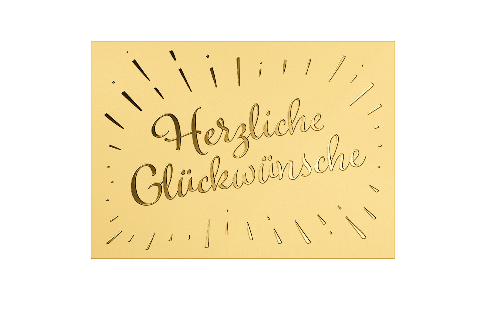Goldmünze Motiv "Herzliche Glückwünsche" 999/1000 Gold Geschenk