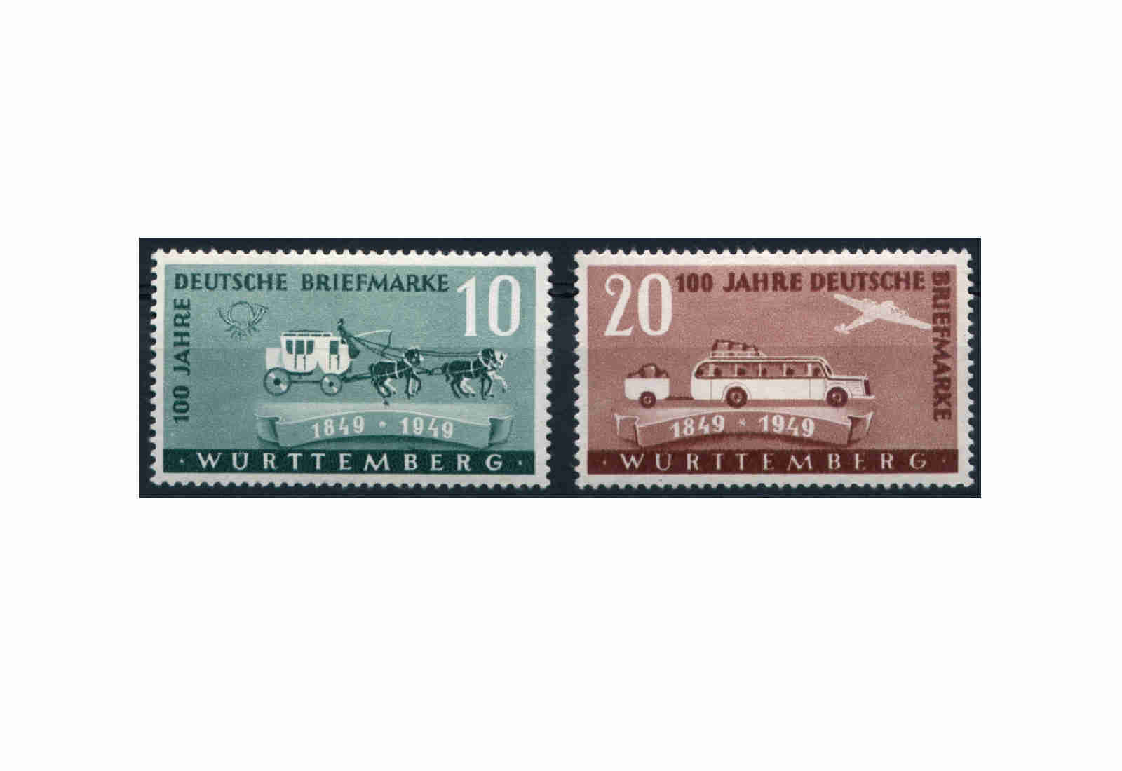 Württemberg Mi.Nr. 49/50 postfrisch