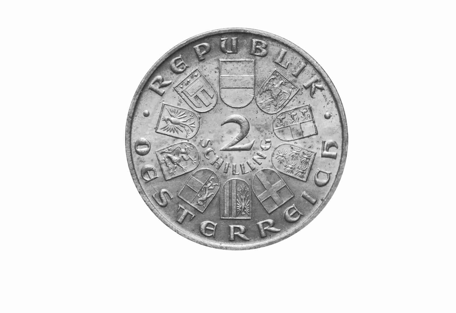 2 Schilling Silber 1928 Österreich Franz Schubert