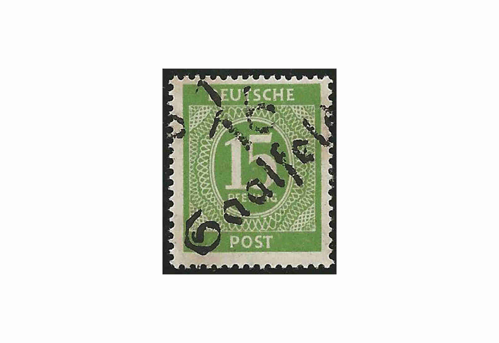 SBZ Bezirkshandstempel - Ziffernausgaben 1948 Michel Nr. I h gestempelt geprüft