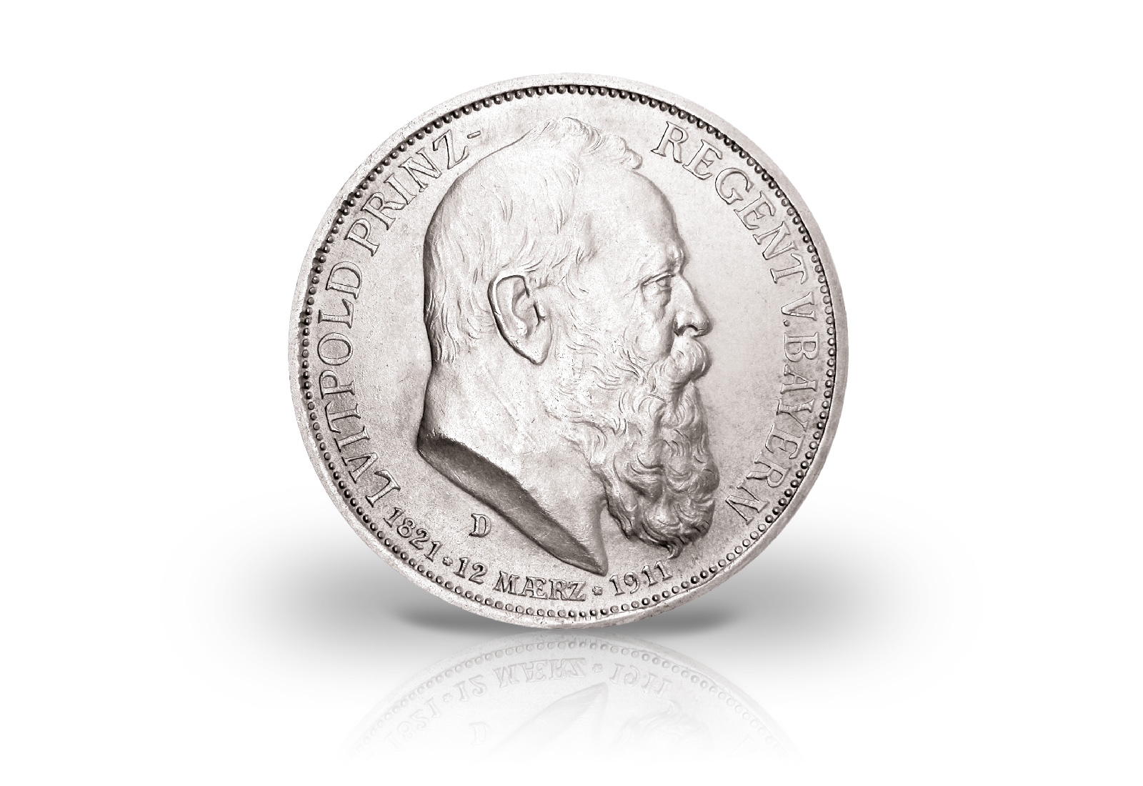 3 Mark 1911 Deutsches Kaiserreich Bayern Prinzregent Luitpold Jaeger-Nr. 49