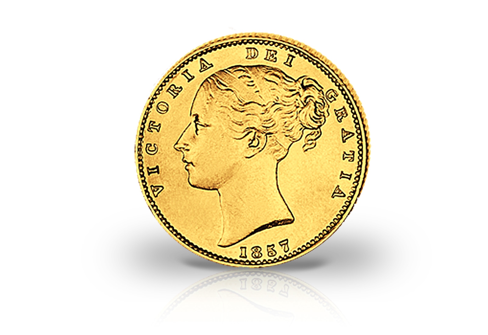 1 Sovereign Goldmünze 1838 - 1872 Großbritannien Victoria mit Wappen