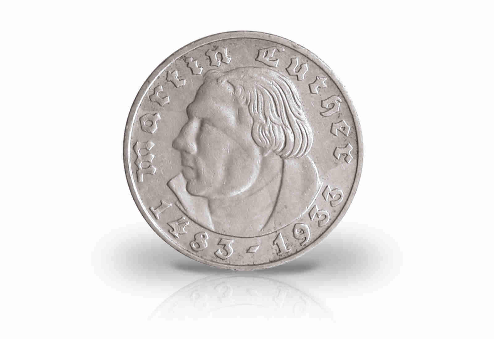 5 Reichsmark 1933 Drittes Reich Martin Luther Prägestätte A J. 353