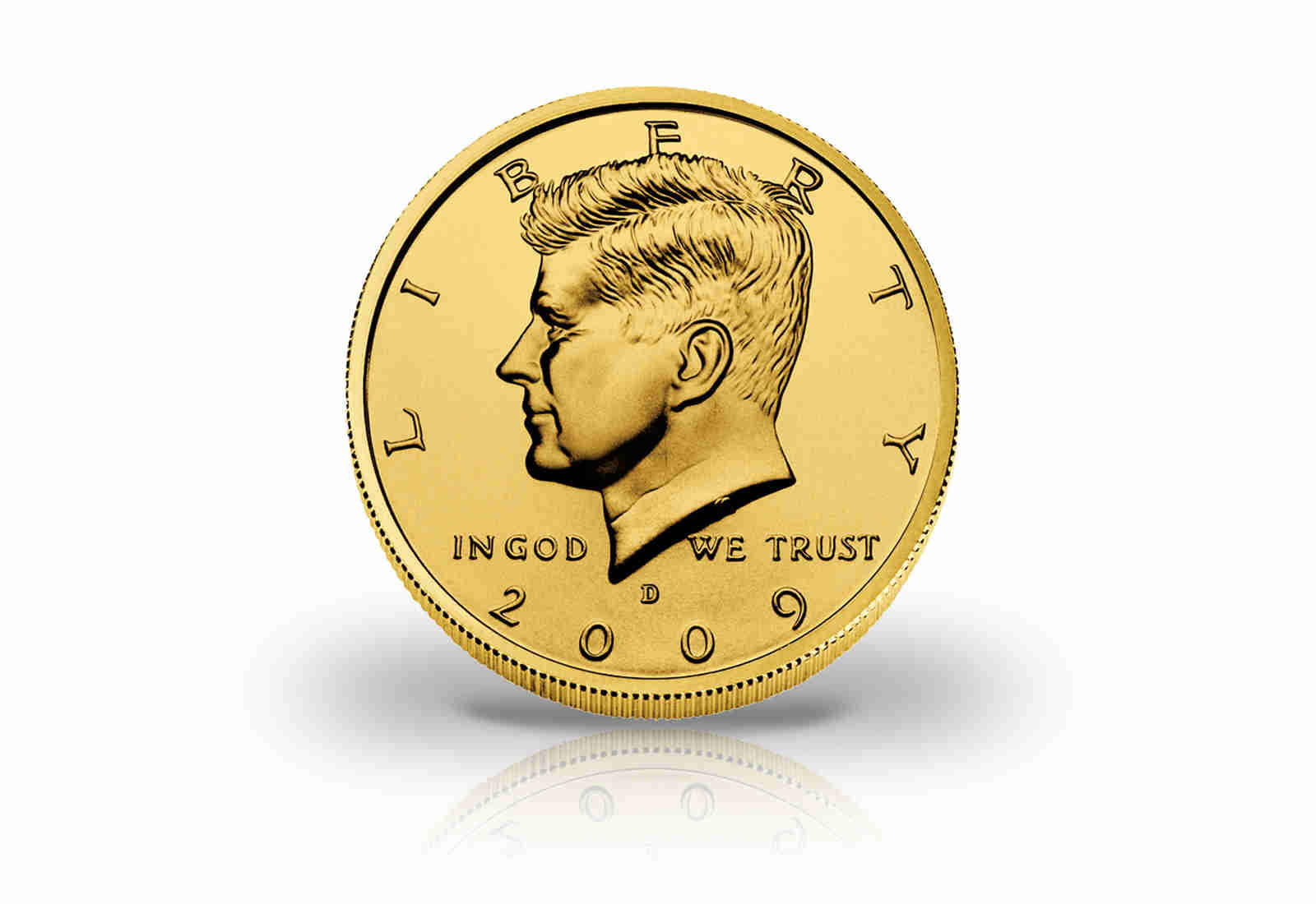 USA Präsident auf 1/2 Dollar diverse Motive Kaltemaille mit 24 Karat Goldapplikation