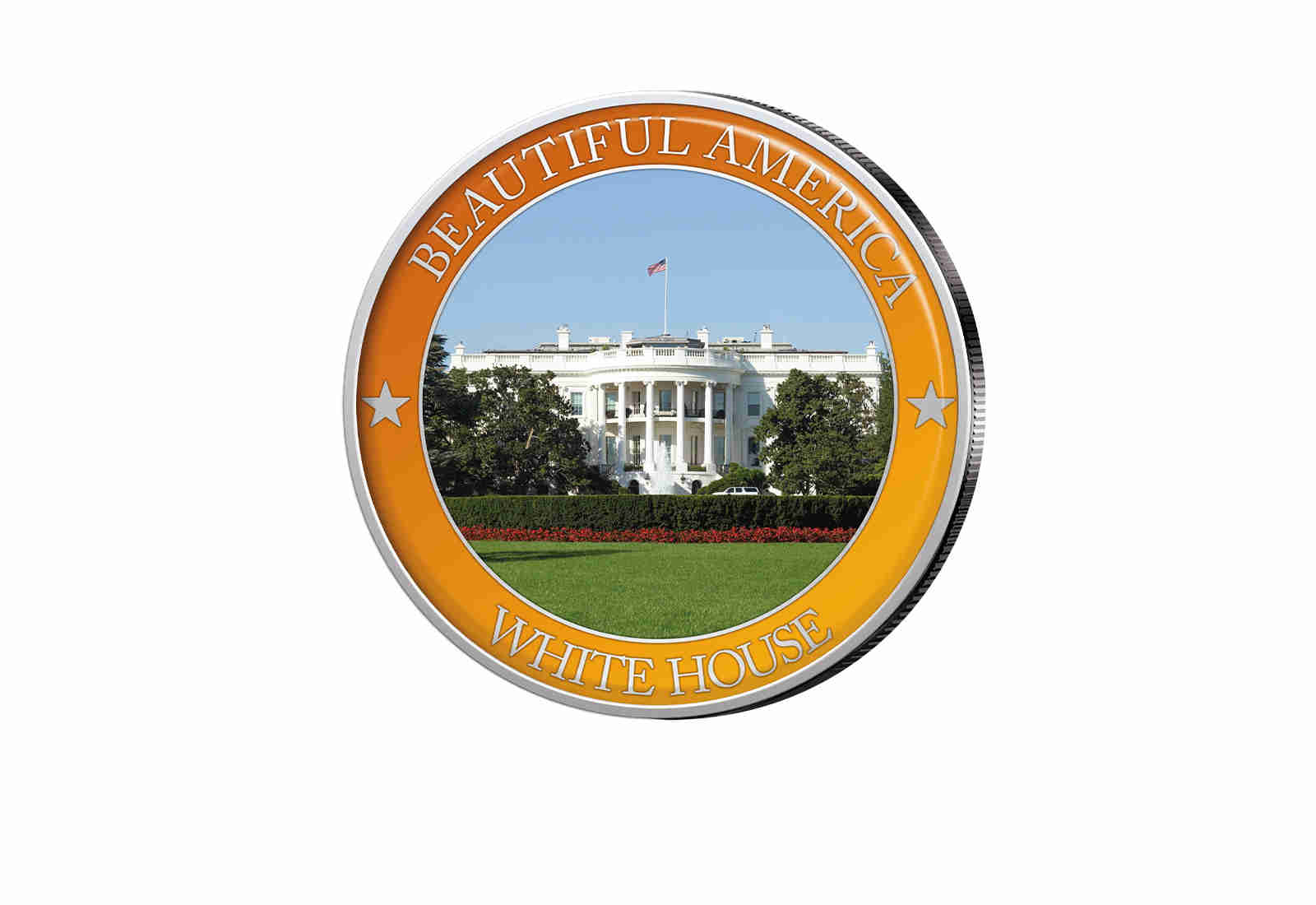1/2 Dollar USA White House - Serie Beautiful America mit Farbapplikation