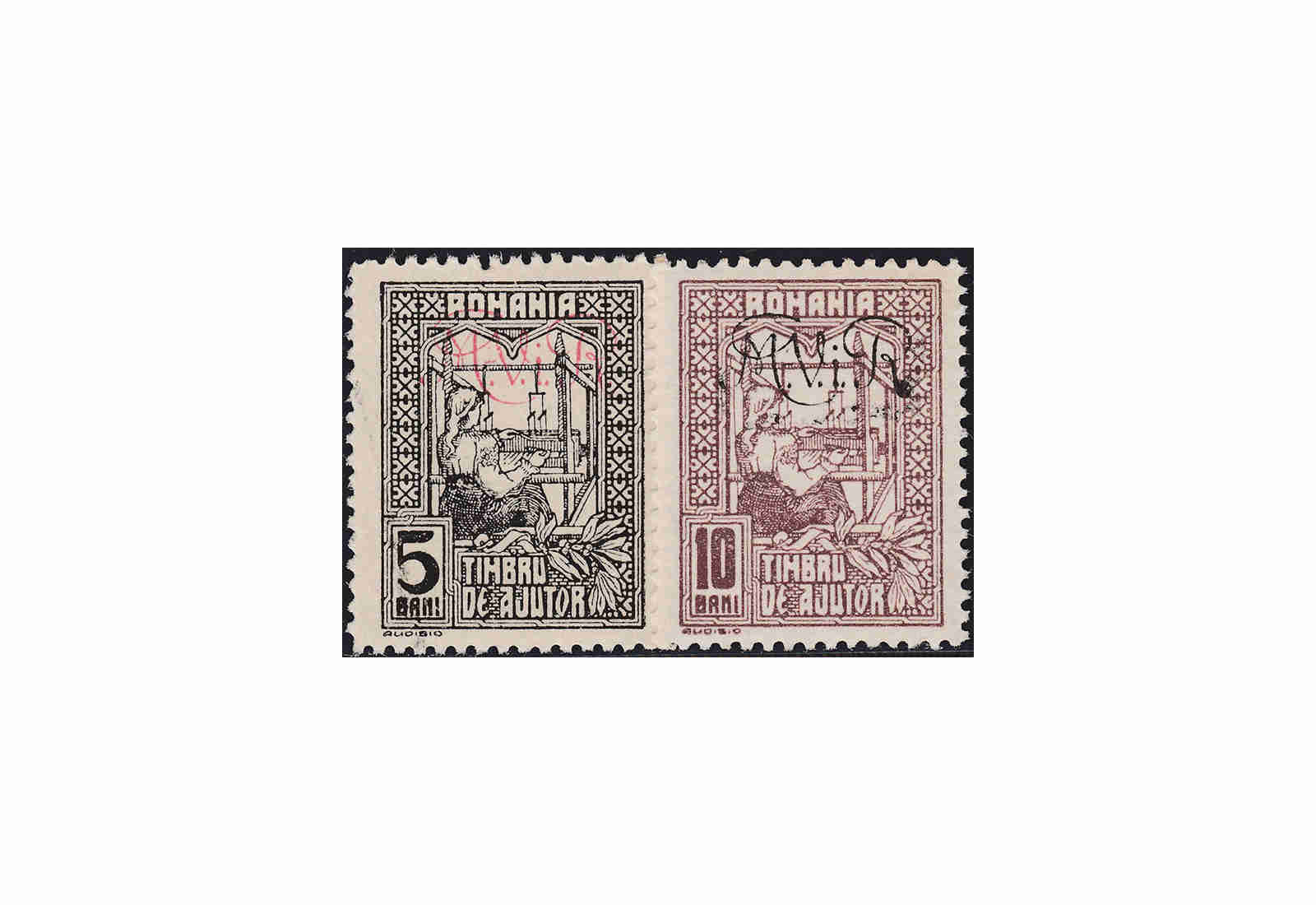 Briefmarke Rumänien Dt. Besetzung I. Weltkrieg Zwangszuschlagsmarke MiNr.: 1-2 y gest.