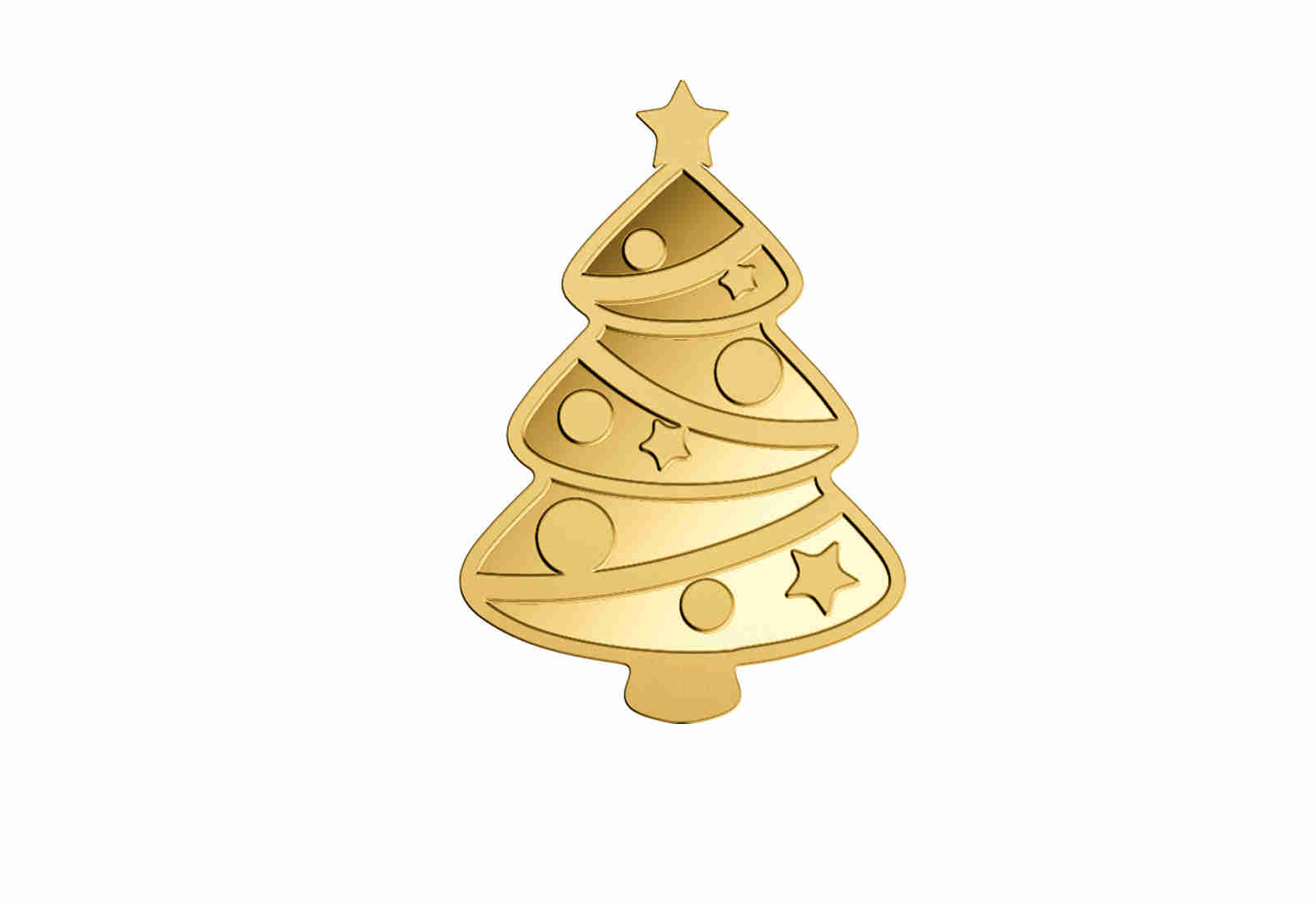 Goldmünze Motiv "Weihnachtsbaum" 999/1000 Gold Geschenk