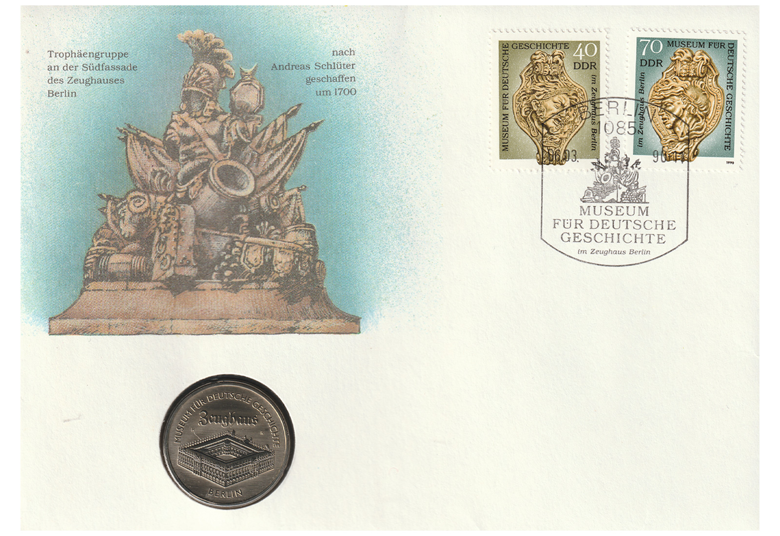 DDR Numisbrief J. 1632 5 Mark Zeughaus Berlin 1990
 
 
