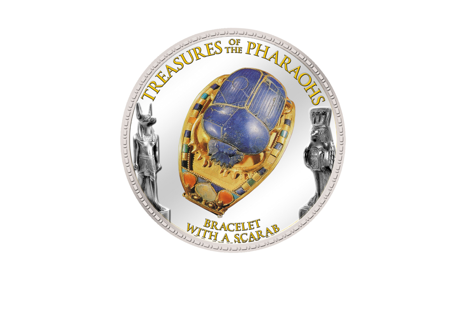 1 Pfund Ägypten Scarabäus Armband 999,9 Goldauflage mit Farbmotiv