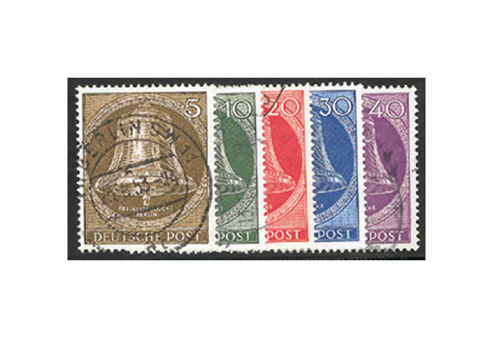 Berlin Frühausgaben Mi.Nr. 101/105 gestempelt