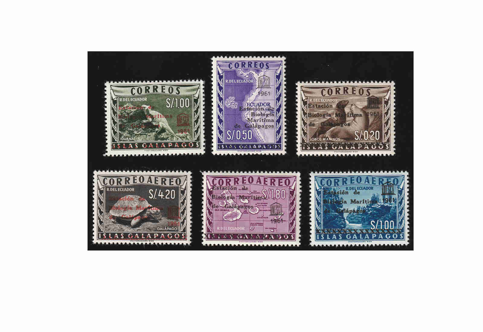 Briefmarken Equador Mi: 1075-1080 ** 15 Jahre UNESCO