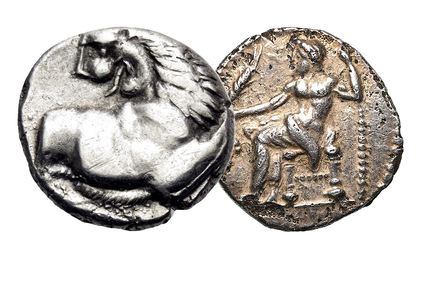 Silber-Obol & Hemidrachme Set - Laranda & Chersonesos
