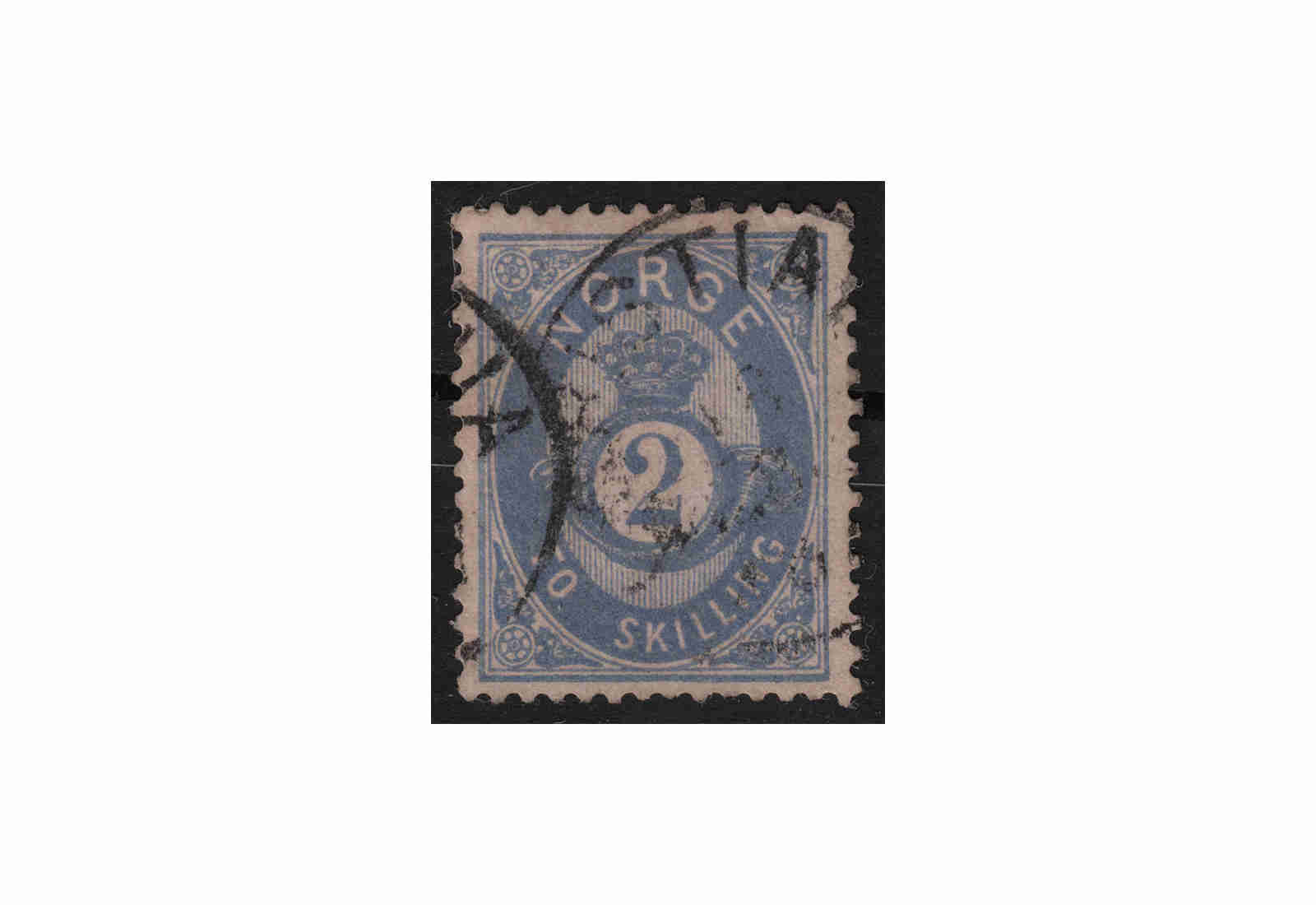 Norwegen Freimarke: Posthorn 1872 Michel Nr. 18 gestempelt