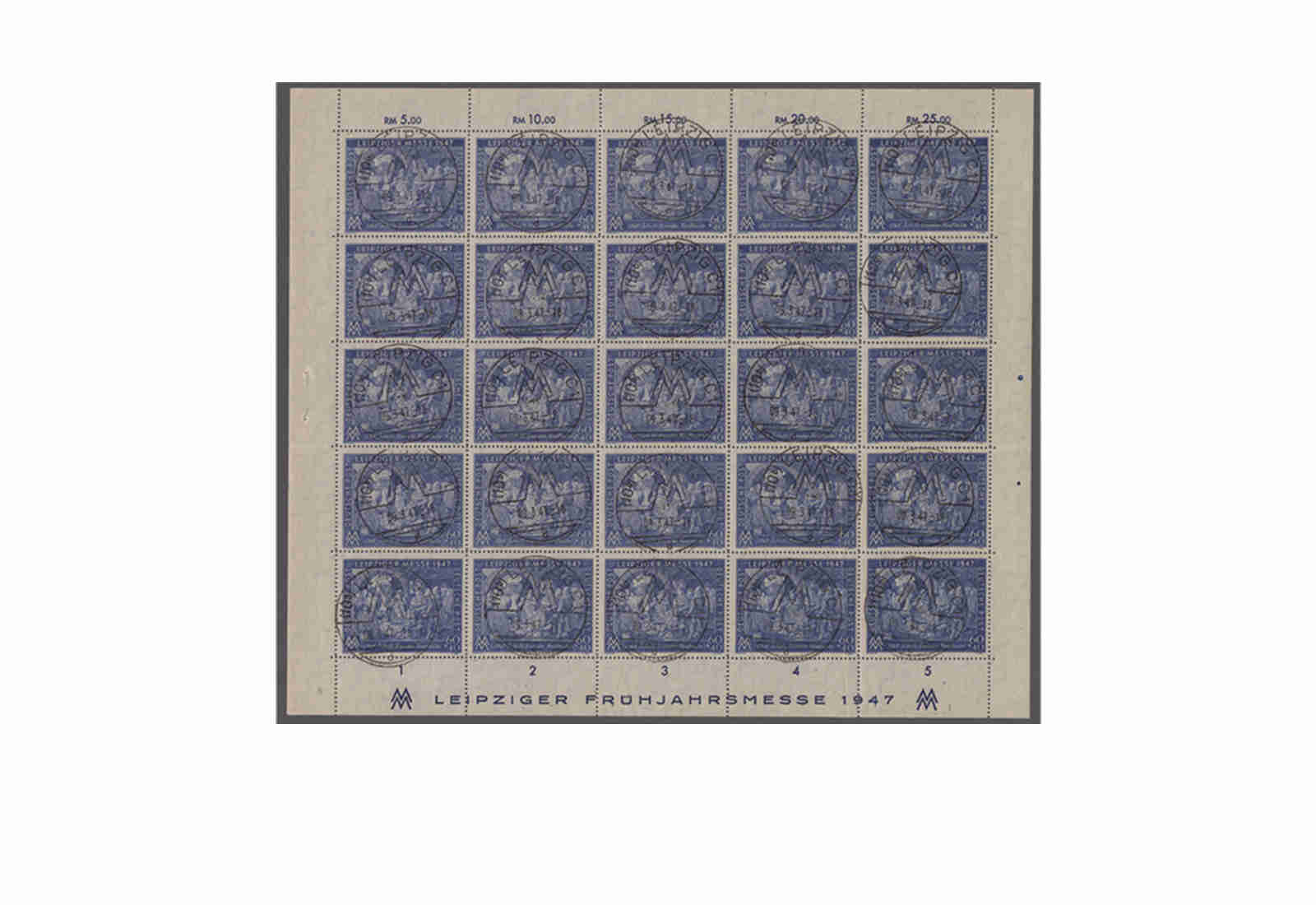 Briefmarke Kontrollrat MiNr.: 942 II gest. Leipziger Messe 1947