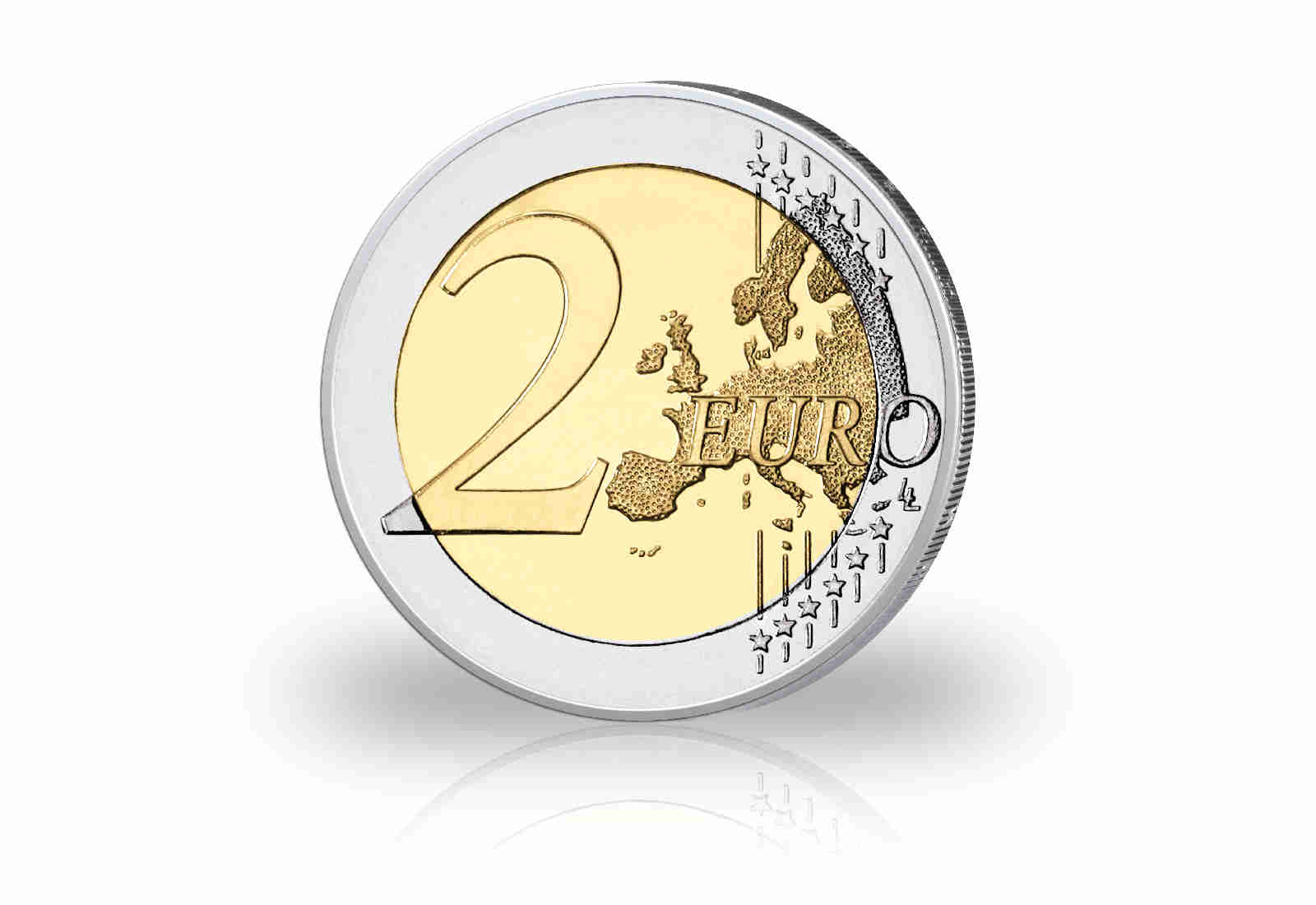 2 Euro 2014 Lettland Milda mit Farbapplikation