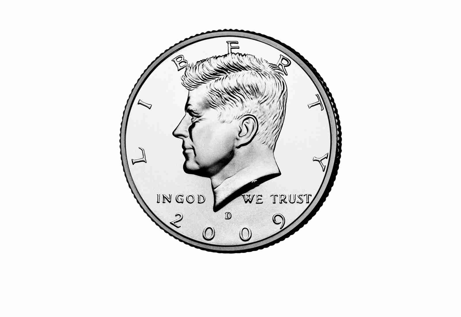 ½ Kennedy-Dollar USA mit Farbapplikation Abraham Lincoln Serie: Presidents of the US