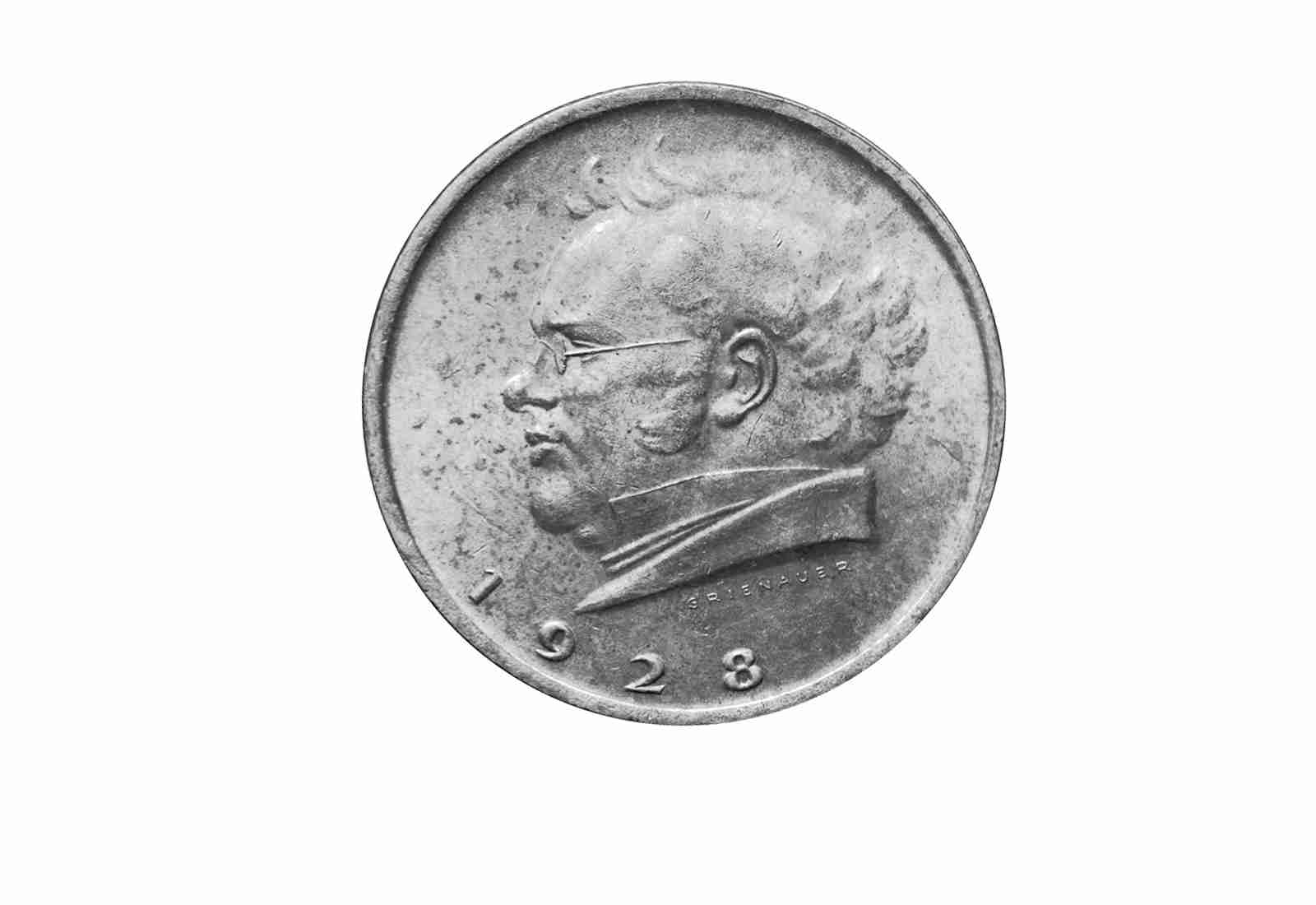 2 Schilling Silber 1928 Österreich Franz Schubert
