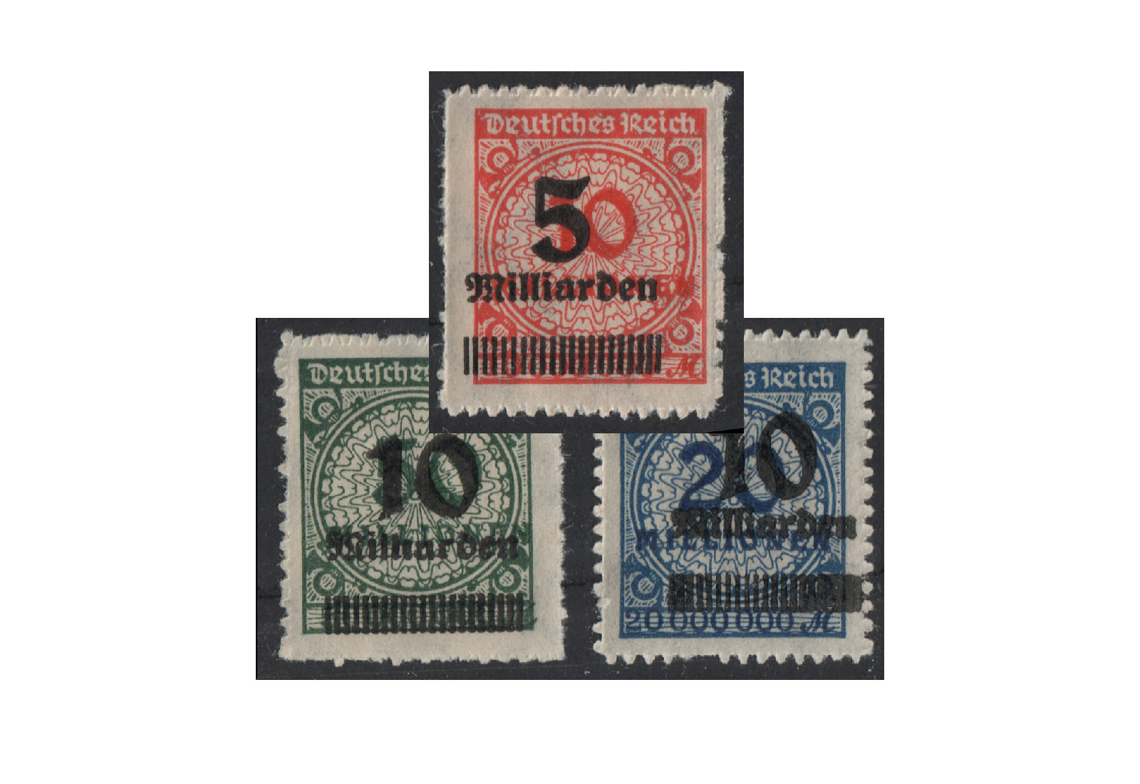 Briefmarken Deutsches Reich Freimarken Michel-Nr. 334/6 B HT postfrisch