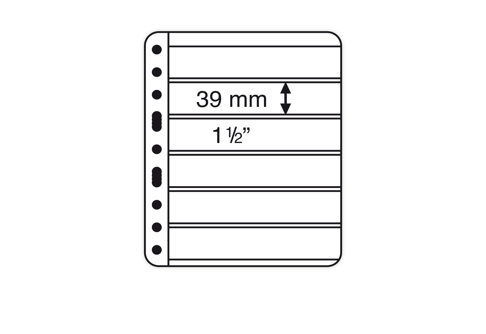 VARIO-PLUS-Hüllen mit 6 Einteilungen (schwarz)
