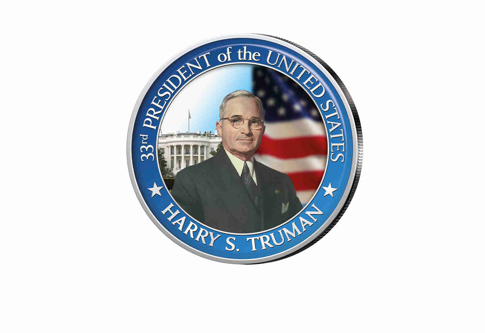 ½ Kennedy-Dollar USA mit Farbapplikation Harry S. Truman Serie: Presidents of the US