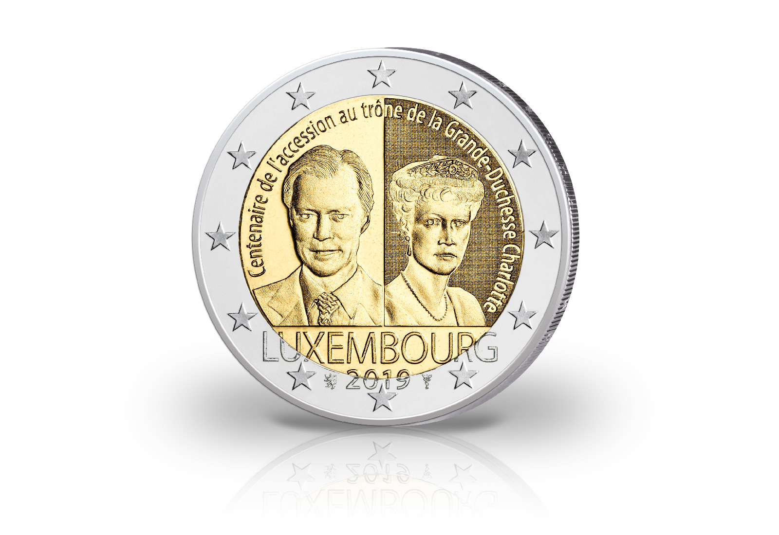 2 Euro 2019 Luxemburg 100 Jahre Thronbesteigung von Großherzogin Charlotte