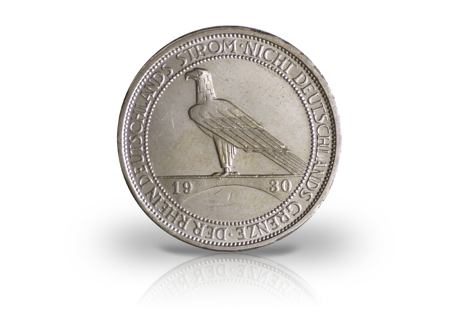 3 Mark 1930 Weimarer Republik Rheinland-Räumung Jaeger-Nr. 345