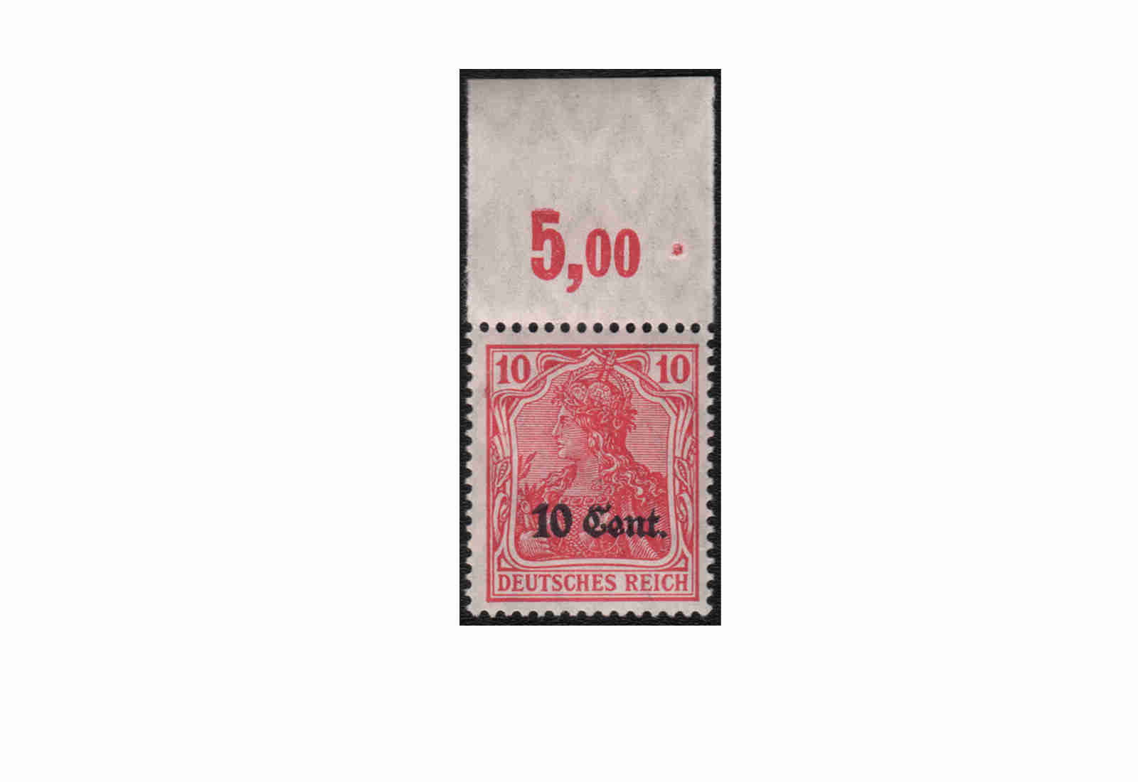Briefmarke Etappengeb. West Mi: 4 b OR postfrisch gp. Oberrandstück
