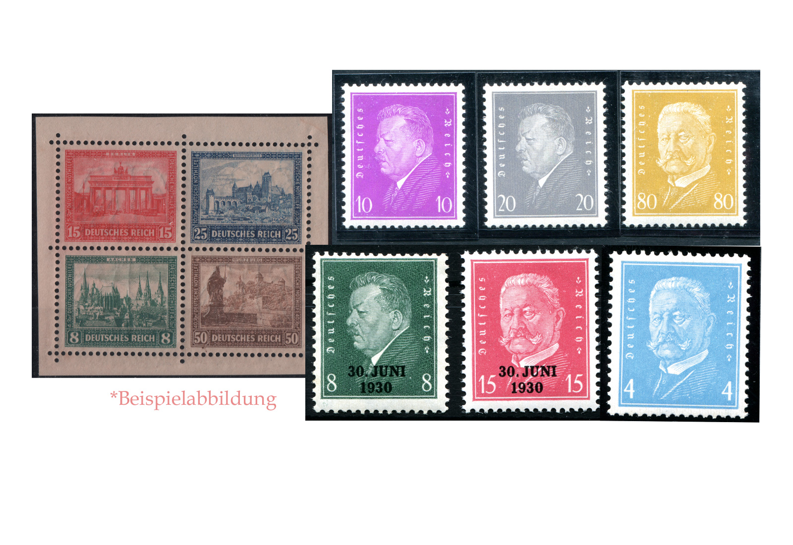 DR Jahrgang 1930 ** 16 Marken + 1 Block MiNr.: 435-453