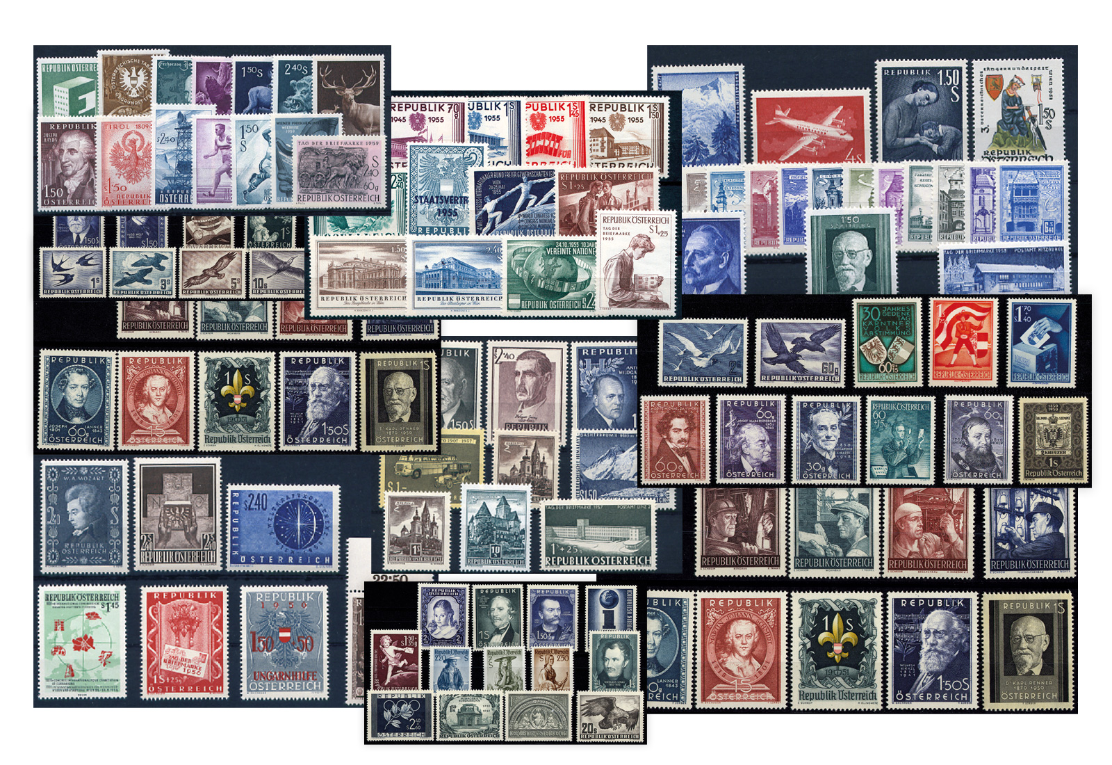 Briefmarken Österreich Jahrgangspaket 1950 - 1959