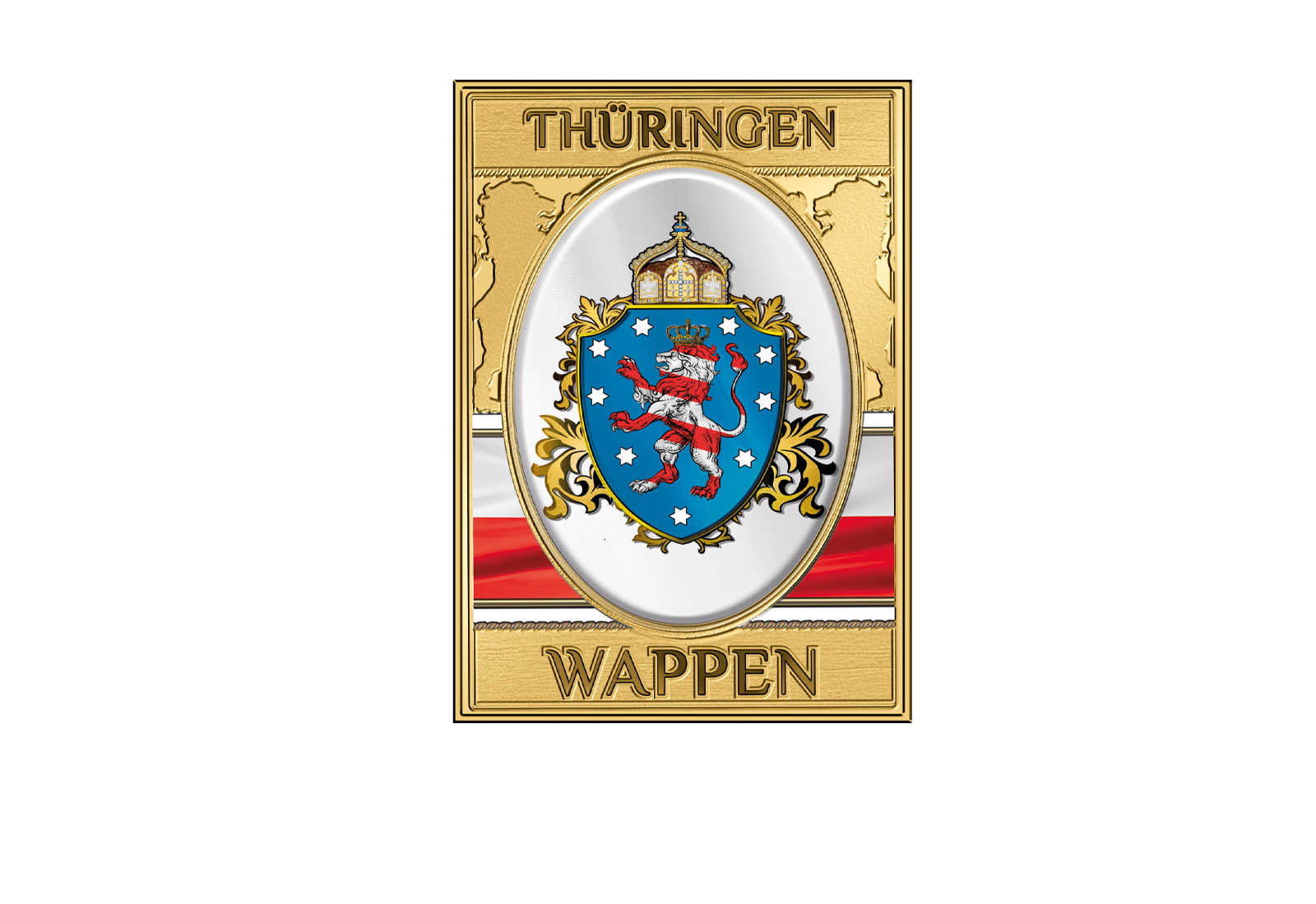 Goldmünze Wappen Thüringen 999/1000 Gold