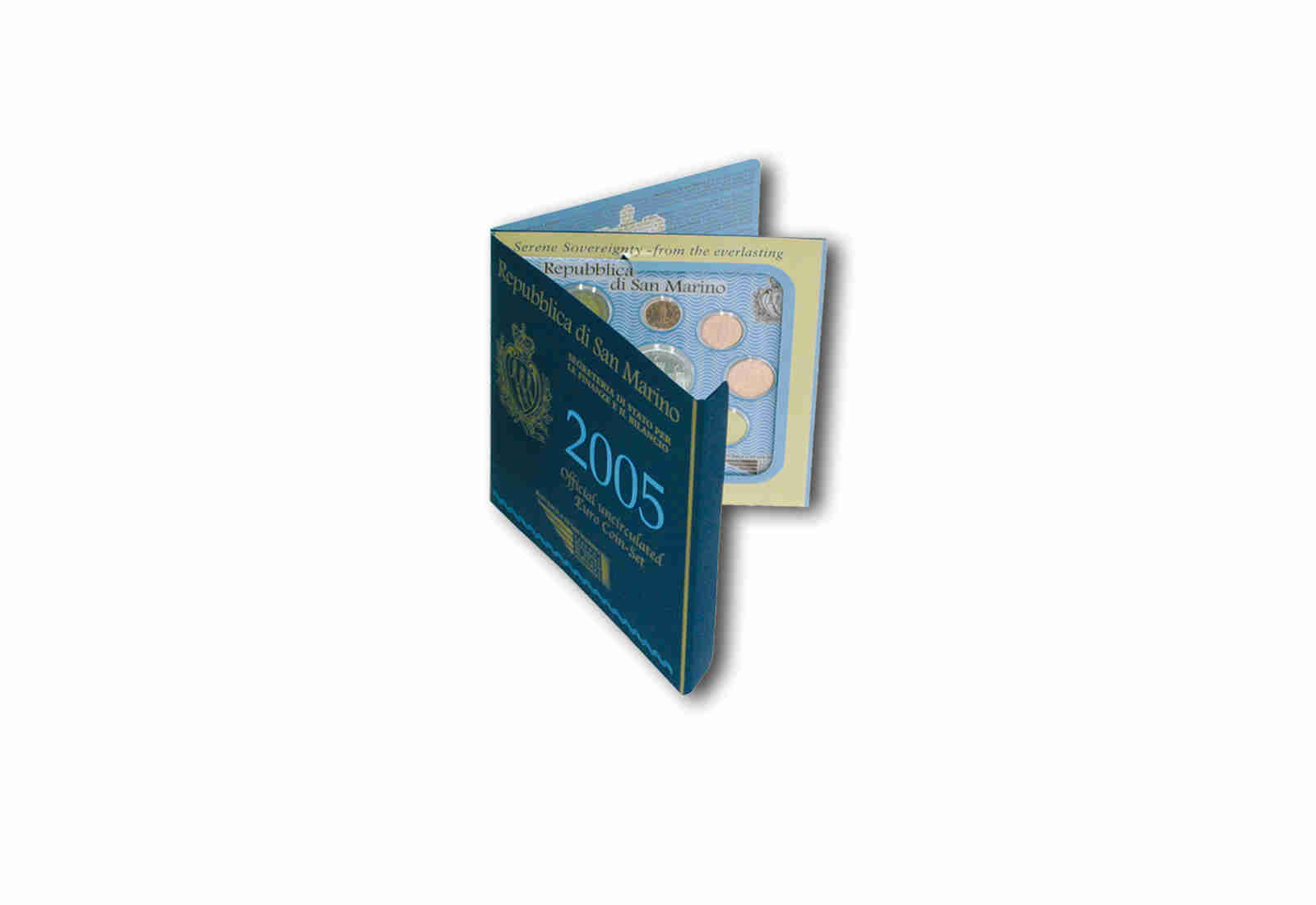 Kursmünzensatz 2005 San Marino st inkl. 5 Euro Silbermünze im Blister