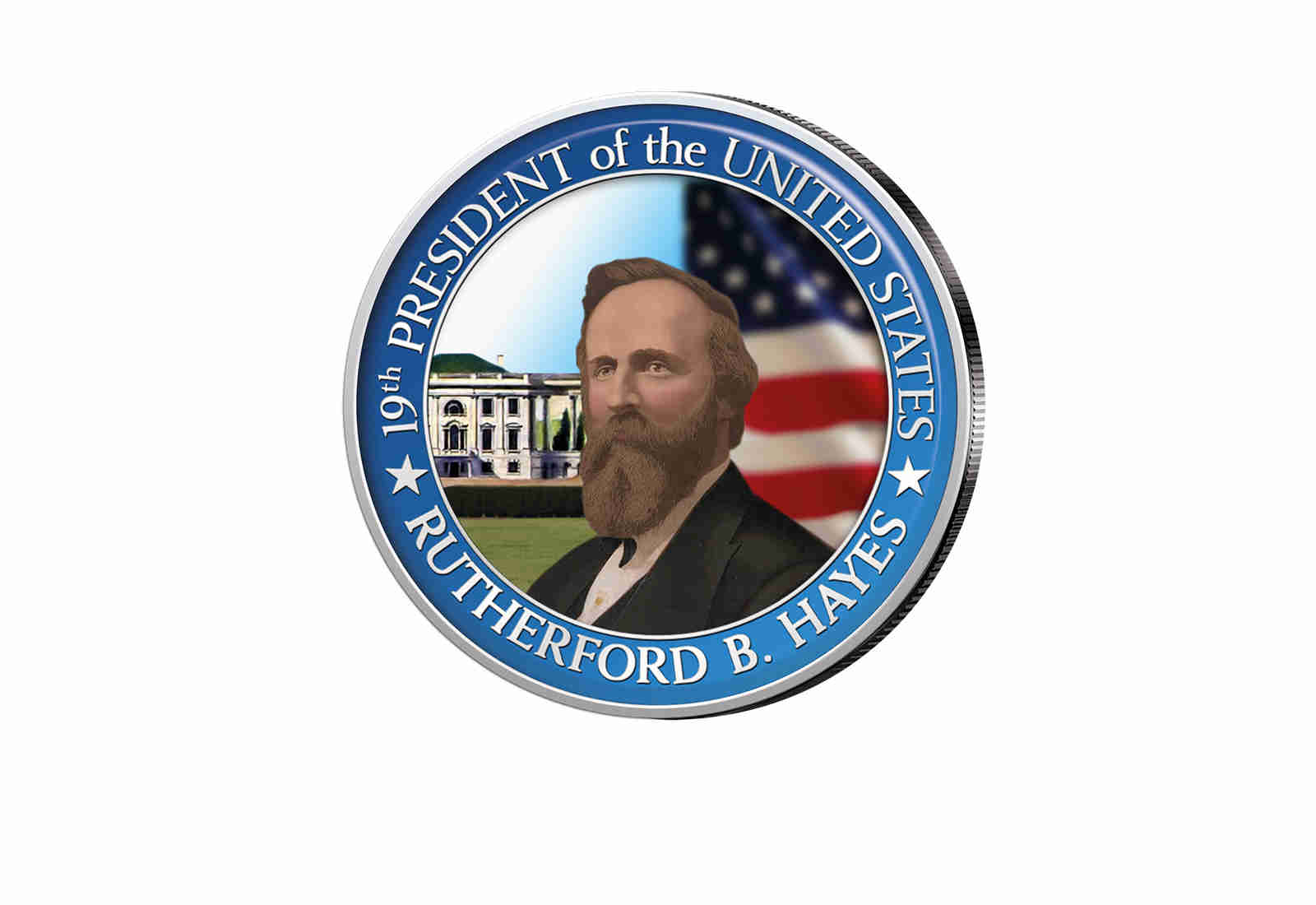 ½ Kennedy-Dollar USA mit Farbapplikation Rutherford B. Hayes Serie: Presidents of the US