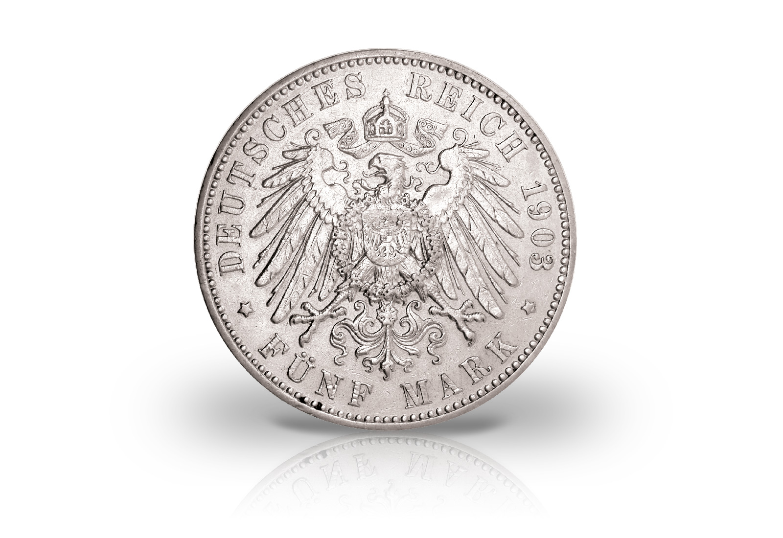 5 Mark 1903-1904 Deutsches Kaiserreich Sachsen König Georg Jaeger-Nr. 130