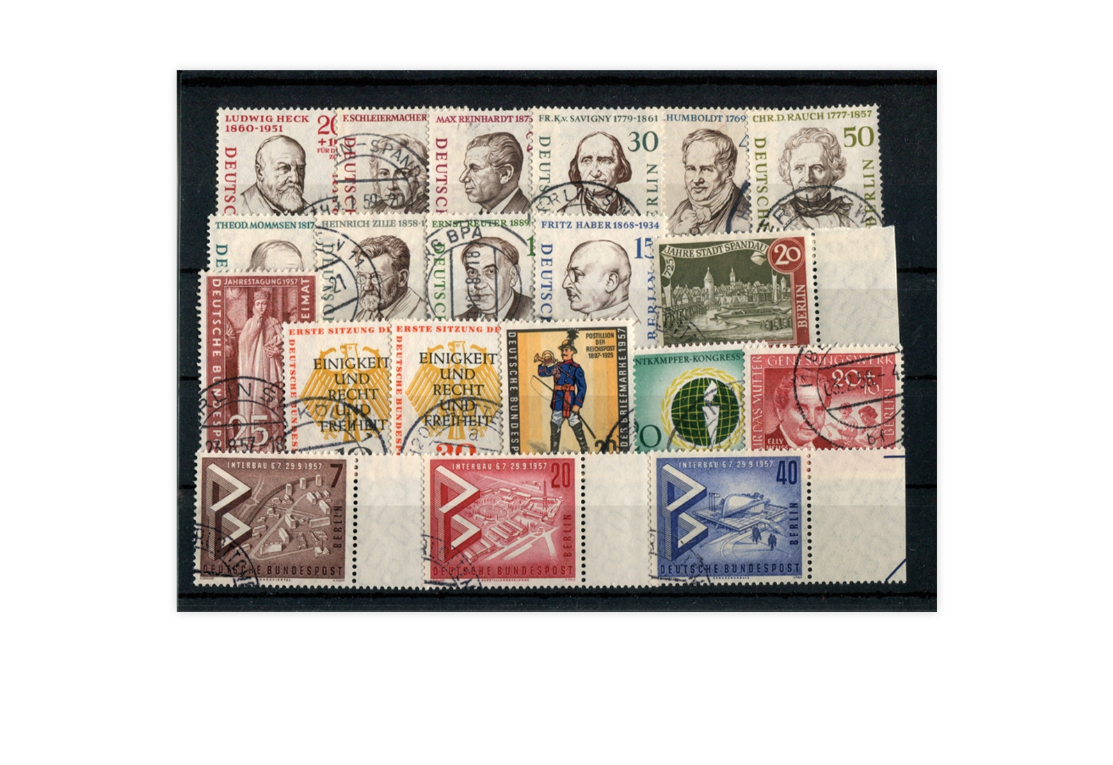 Berlin Jahrgang 1957 gestempelt Mi-Nr.159-174